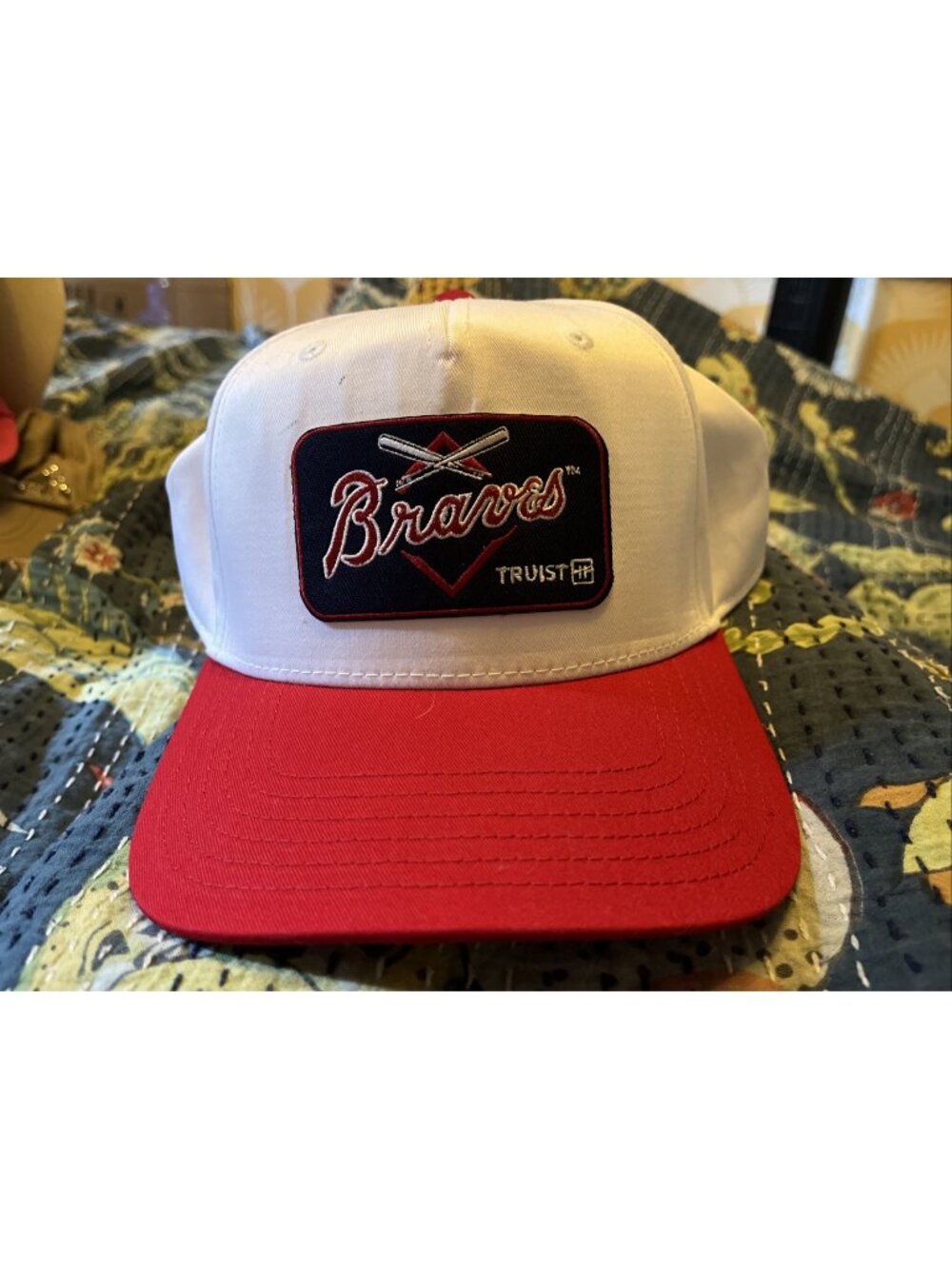 Atlanta Braves Hat OTTO 31-069 Snapback Cap Truist Patch White Red MLB Baseball